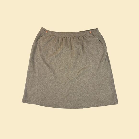 1970s brown midi skirt by Lady Grandview, size 38 vintage 70s womens midi skirt - Picture 1 of 9